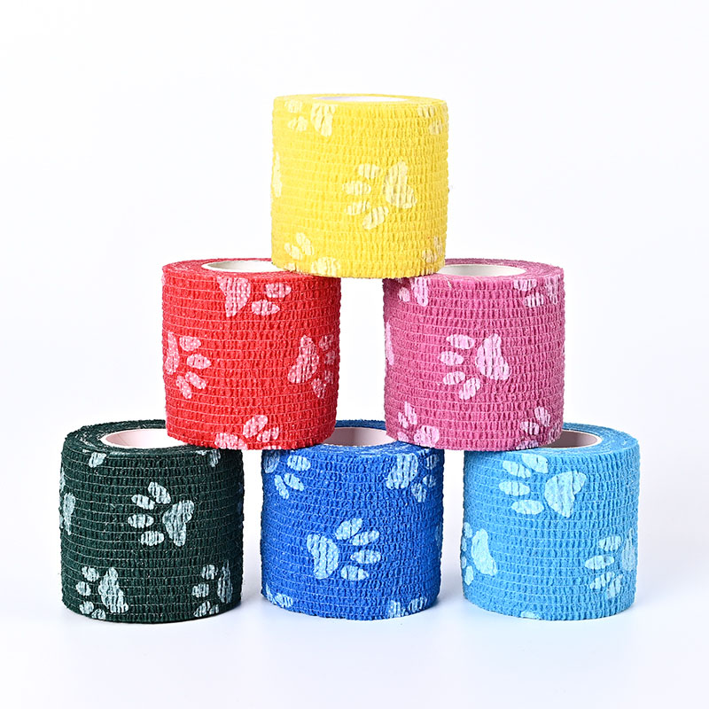 ضمادة متماسكة مرنة غير منسوجة لاصقة ذاتية اللصق