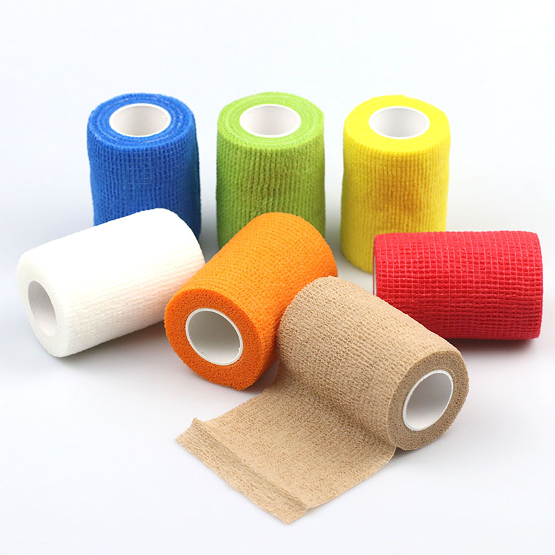 ضمادة متماسكة مرنة غير منسوجة لاصقة ذاتية اللصق